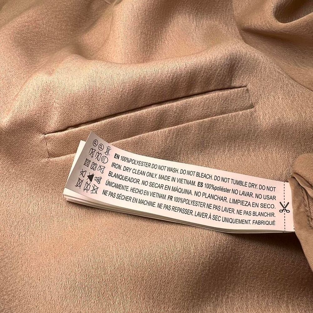 Champagne Satin Blazer Longline Lightweight Women’s Small - Picture 6 of 7